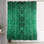 beautiful emerald green glitter sparkles shower curtain 0