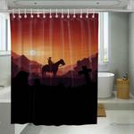 beautiful landscape red dead redemption 2 shower curtains 0