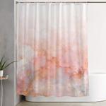 beautiful pink and gold ombre marble under snow shower curtain 0