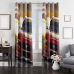 beautiful red car racing test drive window curtain 0