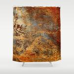 beautiful rust shower curtain 0
