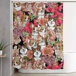 because corgi shower curtain 0