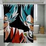 become as one goku and vegeta shower curtains 0