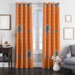 bee hexagon new york knicks pattern window curtain 0