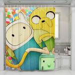 beemo jack and finn adventure time shower curtains 0
