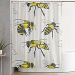 bees shower curtain 0