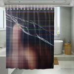 behind the glass black mirror shower curtains 0