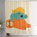 being lazy shower curtain 0