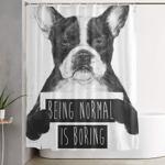 being normal is boring shower curtain 0