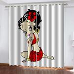 betty boop curtains cosplay blackout window drapes room decoration 0