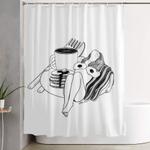 big breakfast shower curtain 0