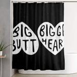 big butt bigger heart shower curtain 0