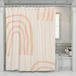 big rainbow sign monochromatic shower curtains 0