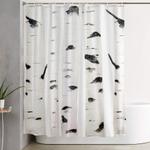birch watercolor shower curtain 0