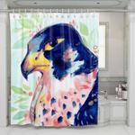 bird coral shower curtains 0
