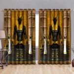 black ancient egypt yellow pattern egyptian pattern curtain decor blackout window curtains 100 polyester 417 1079 0