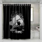 black and white adventure time shower curtains 0