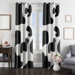 black and white cow pattern window curtain 0