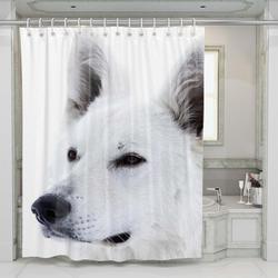 Black And White Dog Shower Curtain Set Bathroom Set For Bathroom Decor Meaningful Gift For Friends
