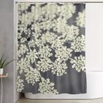 black and white queen annes lace shower curtain 0
