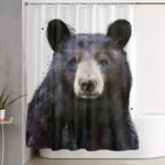 black bear shower curtain 0