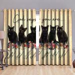 black cat god says you are blackout window curtains black cat lover gift blackout window curtains 100 polyester 417 1079 0