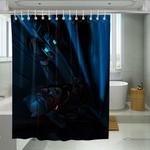 black cat marvel climbing shower curtains 0
