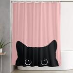 black cat shower curtain 0