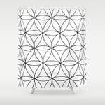 black circles shower curtain 0