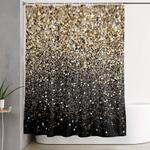 black gold sparkle shower curtain 0