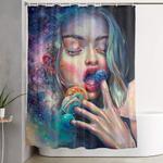 black hole in the milky way shower curtain 0