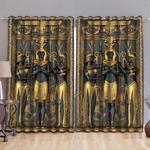 black man egyptian ancient egypt pattern curtain decor house egyptian blackout window curtains 100 polyester 417 1079 0