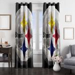 black moon steelers universe window curtain 0