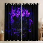 black panther blackout curtain purple fires window curtain smoke curtain home decorations blackout window curtains 100 polyester 41 7 107 9 0