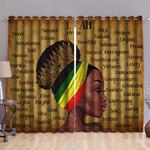 black queen blackout curtains i am african woman window curtain black pride blackout window curtains 100 polyester 417 1079 0