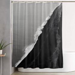 Black Sand Beach Shower Curtain Set Bathroom Set For Bathroom Decor Best Gift For Friends
