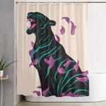 black tiger shower curtain 0