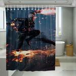 bloody fired fight dmc shower curtains 0