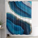 blue agate shower curtain 0