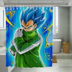 blue broly vegeta dragon ball shower curtains 0