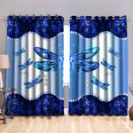 blue dragonfly blackout curtains home decoration gift for family members dragonfly lovers gift blackout window curtains 100 polyester 417 1079 0
