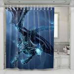 blue ice dragon shower curtains 0
