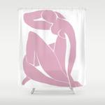 blue nude by henri matisse in pink shower curtain 0