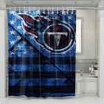 blue of tennessee titans nfl shower curtains 0