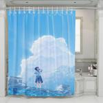 blue sky anime highschool shower curtains 0