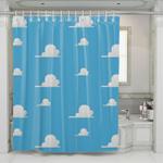 blue sky white cloud from toy story shower curtains 0