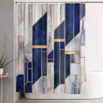 blue winter sky shower curtain 0
