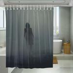 blur character with fog death stranding shower curtains 0