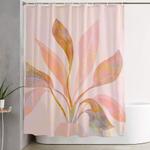 blush jungle home plant shower curtain 0