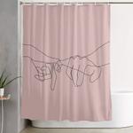 blush pinky shower curtain 0